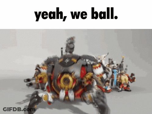 A Group Of Robots Are Standing Next To Each Other With The Words Yeah We Ball GIF