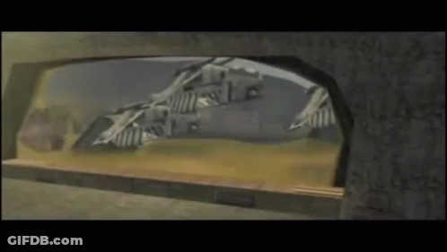 A Group Of Robots Are Walking Through A Tunnel . GIF