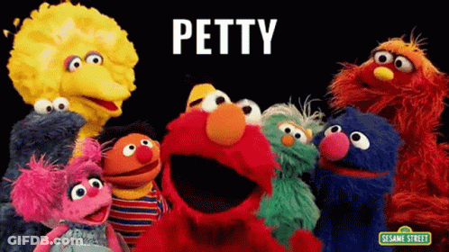 A Group Of Sesame Street Characters Including Big Bird And Elmo GIF