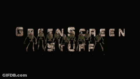 A Group Of Skeletons Holding Weapons In Front Of A Yellow Explosion GIF