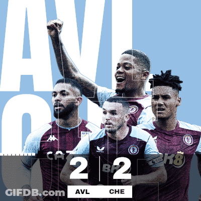 A Group Of Soccer Players Are Celebrating With The Score 2 To 2 GIF