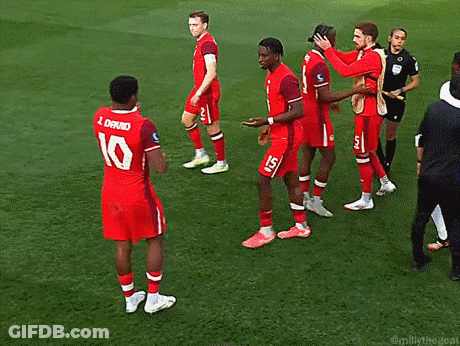 A Group Of Soccer Players Are On A Field And One Has The Number 8 On His Back GIF