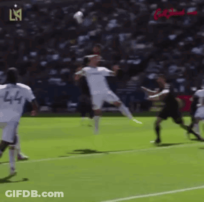 A Group Of Soccer Players Are Playing A Game Of Soccer On A Field GIF
