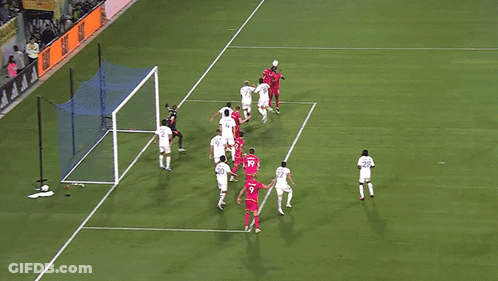 A Group Of Soccer Players Are Playing On A Field And One Of Them Has The Number 20 On His Shirt GIF