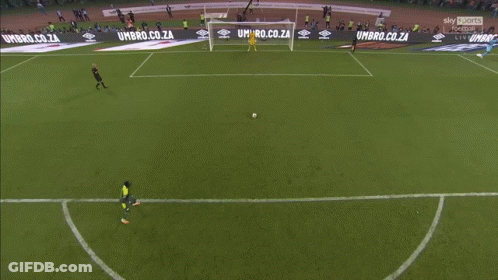 A Group Of Soccer Players Are Running On A Field Sponsored By Sky Sports GIF