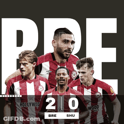 A Group Of Soccer Players Are Standing In Front Of A Scoreboard That Says Bre 20 Shu GIF