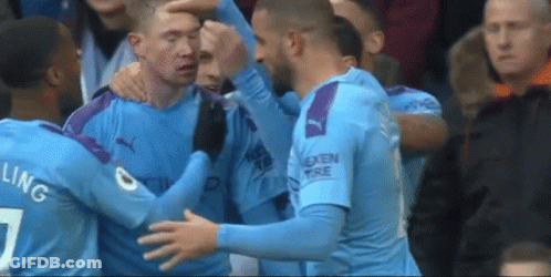 A Group Of Soccer Players Including One With The Number 1 On His Jersey GIF