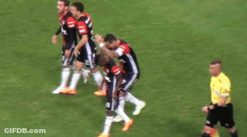 A Group Of Soccer Players Including One With The Number 22 On His Jersey GIF