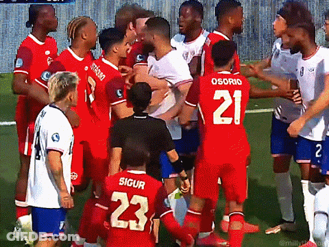 A Group Of Soccer Players Including Sigur And Osorio GIF