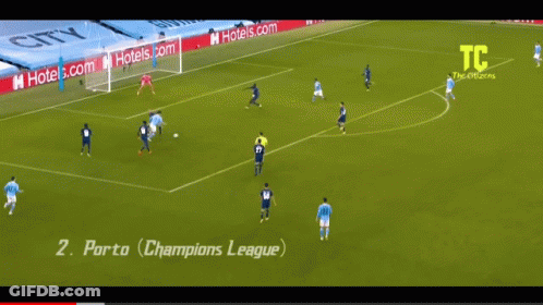 A Group Of Soccer Players On A Field With A Santander Banner In The Background GIF