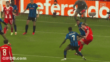 A Group Of Soccer Players On A Field With A Sign That Says Lieferando In The Background GIF