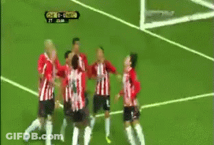 A Group Of Soccer Players On A Field With One Wearing A Jersey With The Number 17 On It GIF