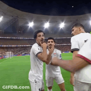 A Group Of Soccer Players On A Field With One Wearing The Number 1 On His Shirt GIF