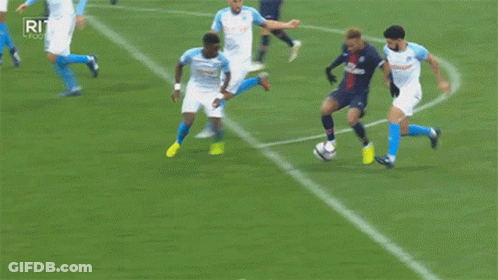 A Group Of Soccer Players On A Field With The Letters Rit On The Bottom Right GIF