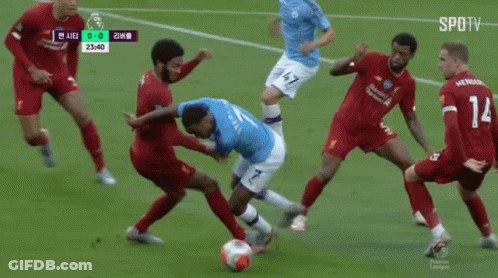 A Group Of Soccer Players On A Field With The Word Spotv In The Upper Right Corner GIF