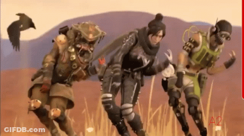 A Group Of Soldiers Are Running In A Field With A2 Written On The Bottom Right GIF