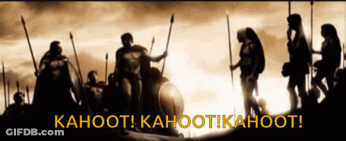 A Group Of Soldiers Are Silhouetted Against A Cloudy Sky And The Words Kahoot Kahoot Kahoot GIF