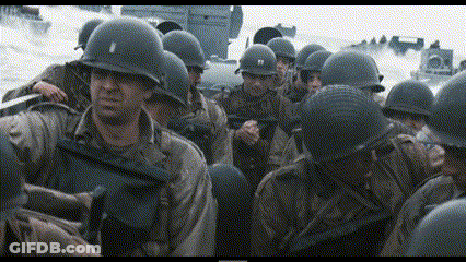 A Group Of Soldiers Wearing Helmets And Carrying Weapons GIF
