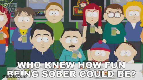 A Group Of South Park Characters Are Gathered Around A Table GIF