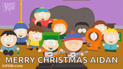 A Group Of South Park Characters Are Gathered Together GIF