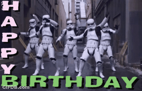 Stormtroopers Dancing Happy Birthday GIF