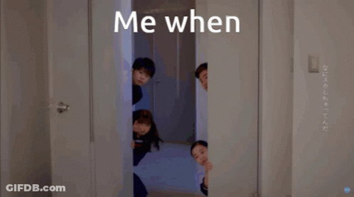 A Group Of Students Are Standing In Front Of A Blackboard With The Words Me When Written Above Them GIF
