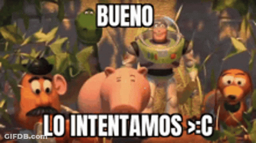 A Group Of Toy Story Characters Including Buzz Lightyear , Hammocks , Mr. Potato Head And Slinky Dog GIF