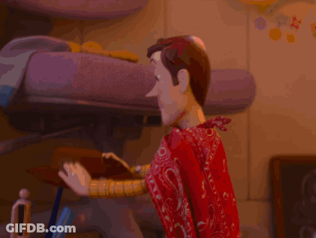 A Group Of Toy Story Characters Including Mr Potato Head And Buzz Lightyear GIF