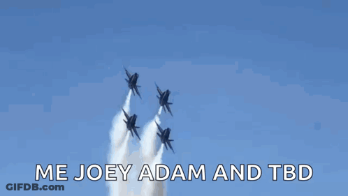 A Group Of U.s. Navy Fighter Jets Are Flying In Formation GIF