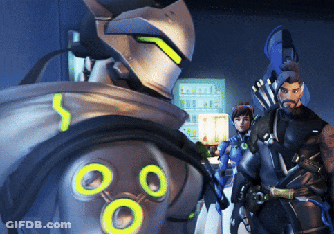 A Group Of Video Game Characters Including Genji And Hanzo GIF