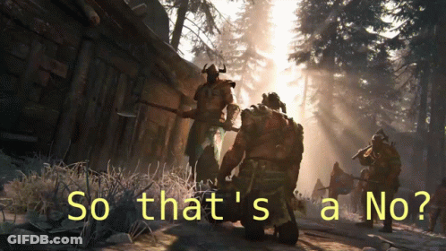 A Group Of Vikings With The Words So That 'S A No On The Bottom GIF