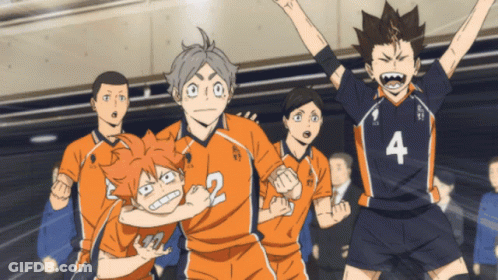 A Group Of Volleyball Players With One Wearing A Number 4 Jersey GIF