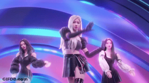 A Group Of Women Are Dancing On A Stage . GIF
