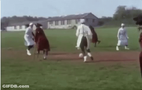 A Group Of Women Are Playing Soccer On A Field . GIF