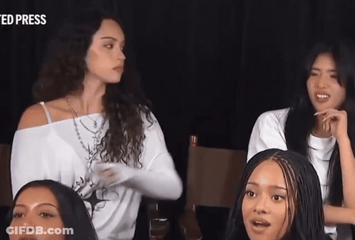 A Group Of Women Are Sitting In Front Of A Screen That Says " Ed Press " GIF