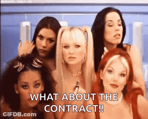 A Group Of Women Are Standing Next To Each Other And One Of Them Is Holding A Lipstick In Her Hand . GIF