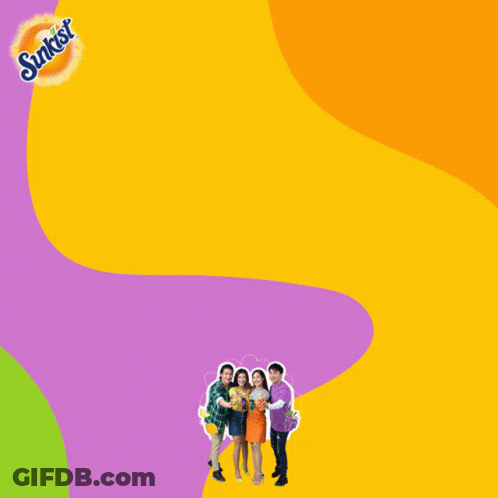 A Group Of Young People Are Holding Up Bottles Of Sunkist GIF
