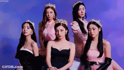 A Group Of Young Women Wearing Tiaras And Gloves Pose For A Photo GIF