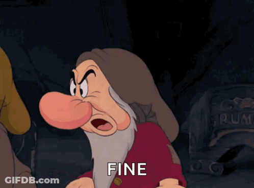 A Grumpy Dwarf From Snow White And The Seven Dwarfs GIF