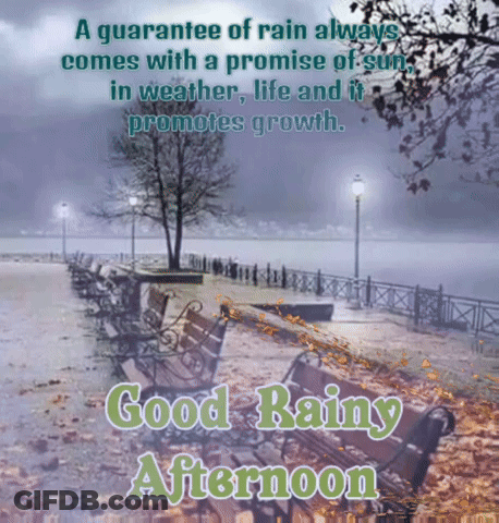 A Guarantee Of Rain Always Comes With A Promise Of Sun In Weather , Life And It Promotes Growth . GIF