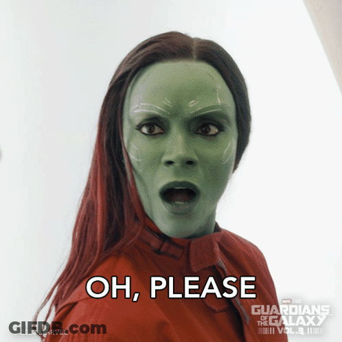 A Guardians Of The Galaxy Poster Has A Surprised Look On The Woman 'S Face GIF