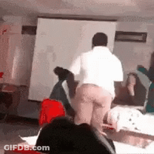 A Guy Body Slam A Lady GIF