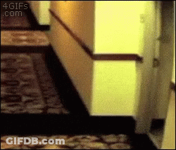 A Hallway With A 4Gifs.com Logo In The Corner GIF