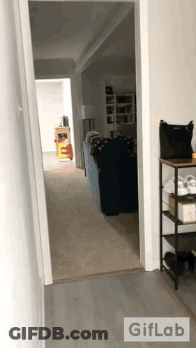 A Hallway With A Giflab Watermark On The Bottom Right GIF