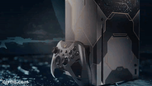 A Halo Infinite Limited Edition Console Is Shown GIF