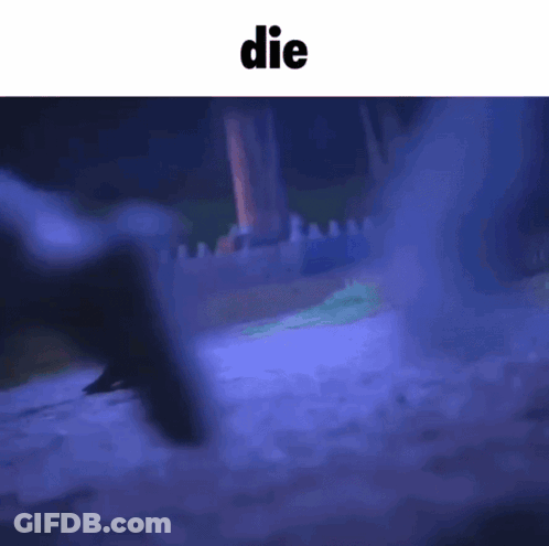 A Hamster Is Walking Down A Road With The Word Die Above It . GIF