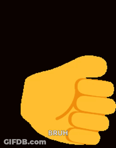 A Hand Giving A Thumbs Up With Bruh Written Below It GIF