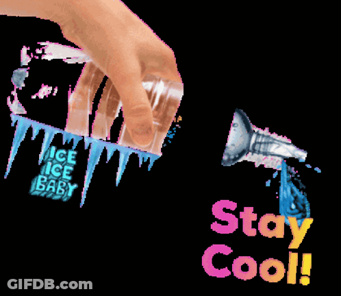 A Hand Holding A Bottle Of Ice Ice Baby GIF
