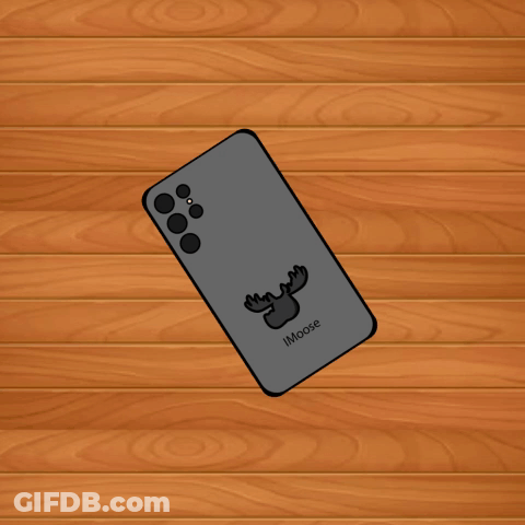 A Hand Holding A Cell Phone That Says Do You Moose GIF