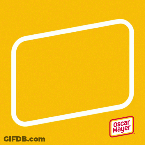 A Hand Is Holding A Sandwich With A Oscar Mayer Logo Behind It GIF